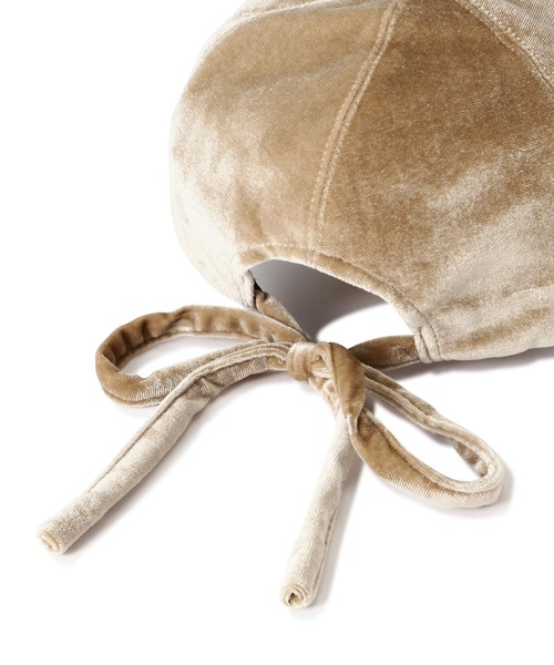 N.（N. Natural Beauty Basic）（エヌエヌナチュラルビューティーベーシック）の「◆ベロアリボンキャップ（キャップ・レディース・ベージュ/ブラック・FREE）」の14枚目の写真