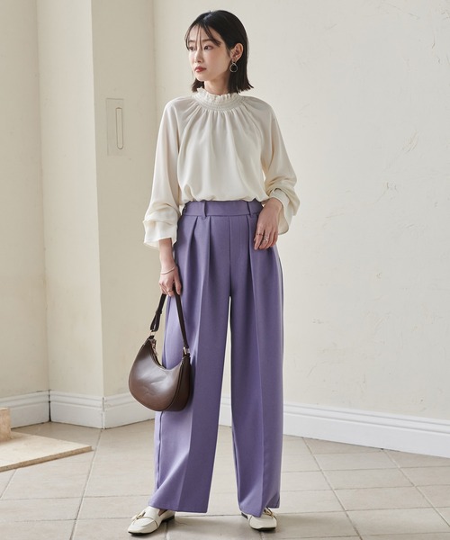 Rann様 セール】[低身長/高身長/大きいサイズ有]ウール調センタープレス