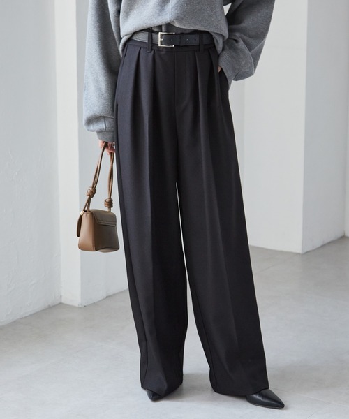 Rann様 セール】[低身長/高身長/大きいサイズ有]ウール調センタープレス