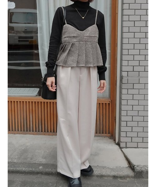 PWA プア ウール ワイドスラックスパンツ チャコールグレー Mサイズ 3018005786673611_01_0636w.jpeg