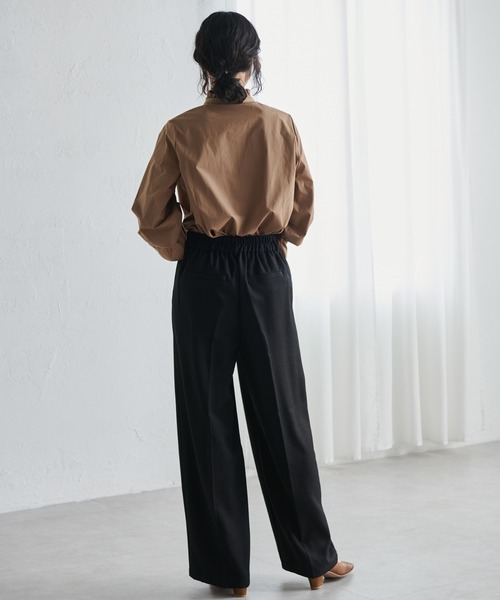 RANAN（ラナン）の「[低身長/高身長/大きいサイズ有]センタープレスタックワイドパンツ（その他パンツ・レディース・アイボリー/ベージュ/グレー/ブラック/パープル/グレー系・L/M/S/LL/LT/MT/ST/XLT）」の18枚目の写真