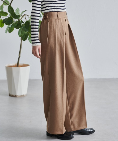 RANAN（ラナン）の「[低身長/高身長/大きいサイズ有]センタープレスタックワイドパンツ（その他パンツ・レディース・アイボリー/ベージュ/グレー/ブラック/パープル/グレー系・L/M/S/LL/LT/MT/ST/XLT）」の17枚目の写真