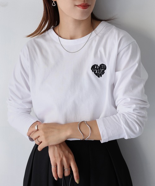 the Virgins 長袖Tシャツ ホワイト ハートロゴ the virgins ザヴァージンズ 長袖Tシャツ ホワイト ハートロゴ
