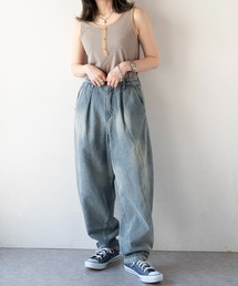 DOUBLE NAME | クロスカーブデニム/ユニセックス(デニムパンツ)