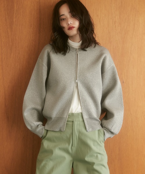 hunch(ハンチ)の「【WEB限定/別注】Wジップカーディガン(カーディガン/ボレロ・レディース・ピンク/アイボリー/ブラック/ブラック系その他/シルバー系その他/ゴールド系その他・FREE)」の5枚目の写真