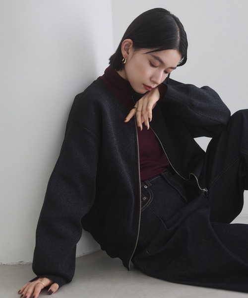 hunch(ハンチ)の「【WEB限定/別注】Wジップカーディガン(カーディガン/ボレロ・レディース・ピンク/アイボリー/ブラック/ブラック系その他/シルバー系その他/ゴールド系その他・FREE)」の16枚目の写真