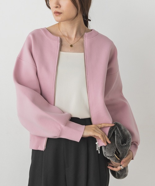 hunch(ハンチ)の「【WEB限定/別注】Wジップカーディガン(カーディガン/ボレロ・レディース・ピンク/アイボリー/ブラック/ブラック系その他/シルバー系その他/ゴールド系その他・FREE)」の20枚目の写真