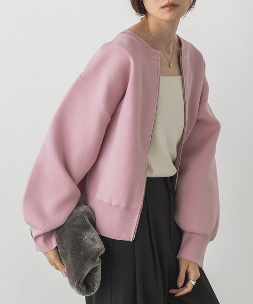 hunch(ハンチ)の「【WEB限定/別注】Wジップカーディガン(カーディガン/ボレロ・レディース・ピンク/アイボリー/ブラック/ブラック系その他/シルバー系その他/ゴールド系その他・FREE)」の22枚目の写真