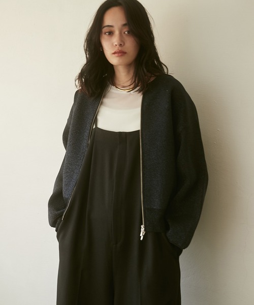 hunch(ハンチ)の「【WEB限定/別注】Wジップカーディガン(カーディガン/ボレロ・レディース・ピンク/アイボリー/ブラック/ブラック系その他/シルバー系その他/ゴールド系その他・FREE)」の8枚目の写真