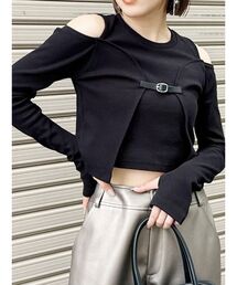 MURUA | ボレロレイヤードテレコトップス(Tシャツ/カットソー)