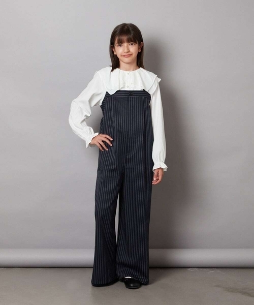 a.v.v（アーヴェヴェ）の「[140-150]サロペット（サロペット/オーバーオール・キッズ・ブラック/ネイビー・140/150）」の3枚目の写真