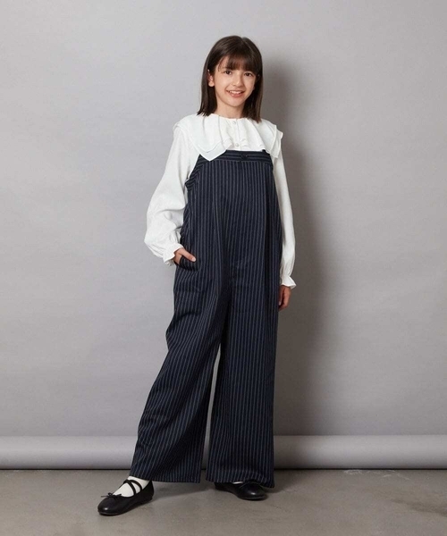 a.v.v（アーヴェヴェ）の「[140-150]サロペット（サロペット/オーバーオール・キッズ・ブラック/ネイビー・140/150）」の7枚目の写真