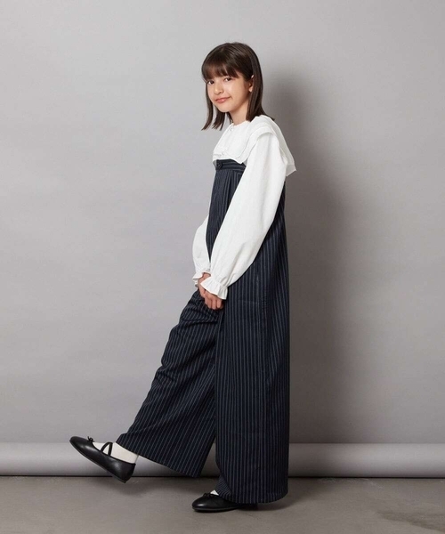 a.v.v（アーヴェヴェ）の「[140-150]サロペット（サロペット/オーバーオール・キッズ・ブラック/ネイビー・140/150）」の8枚目の写真