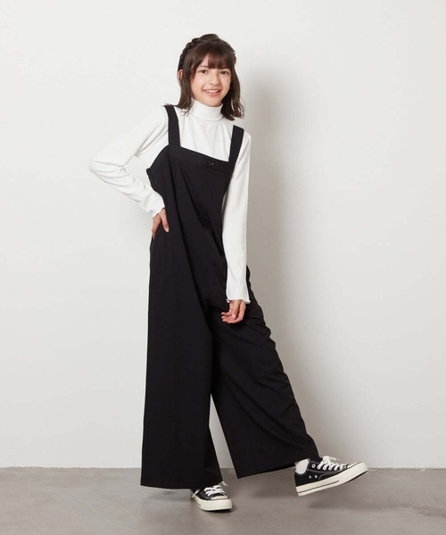 a.v.v（アーヴェヴェ）の「[140-150]サロペット（サロペット/オーバーオール・キッズ・ブラック/ネイビー・140/150）」の12枚目の写真