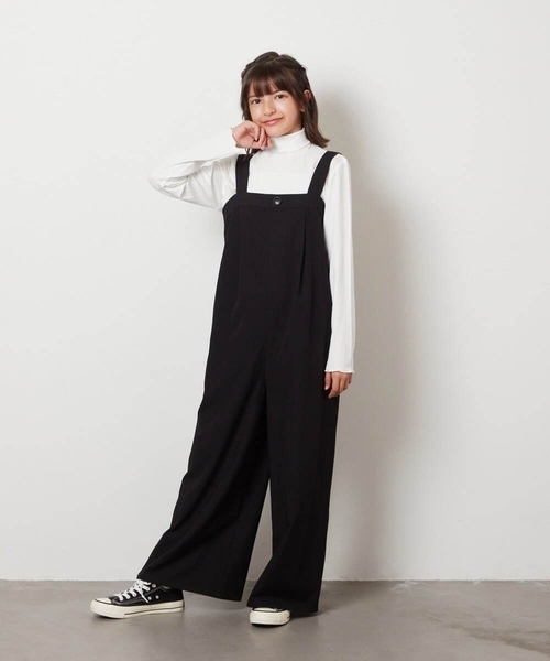 a.v.v（アーヴェヴェ）の「[140-150]サロペット（サロペット/オーバーオール・キッズ・ブラック/ネイビー・140/150）」の15枚目の写真