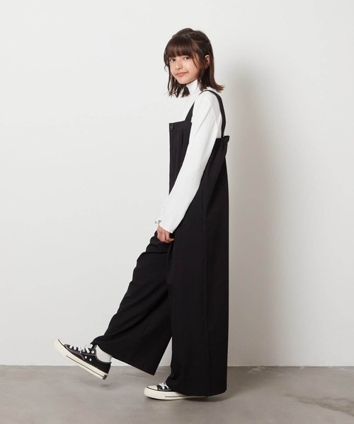 a.v.v（アーヴェヴェ）の「[140-150]サロペット（サロペット/オーバーオール・キッズ・ブラック/ネイビー・140/150）」の16枚目の写真