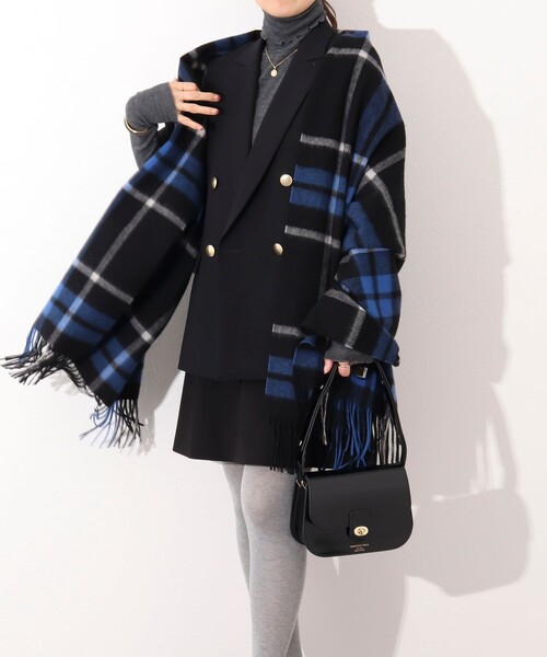 NOLLEY’S（ノーリーズ）の「【TWEEDMILL/ツィードミル】◇【WEB限定】ラムズウールストール（ストール/ショール・レディース・ブルー系その他/パープル系その他/オレンジ系その他/グリーン系その他・FREE）」の2枚目の写真