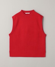 コットンカシミヤミラノリブ ニットベスト -ウォッシャブル-