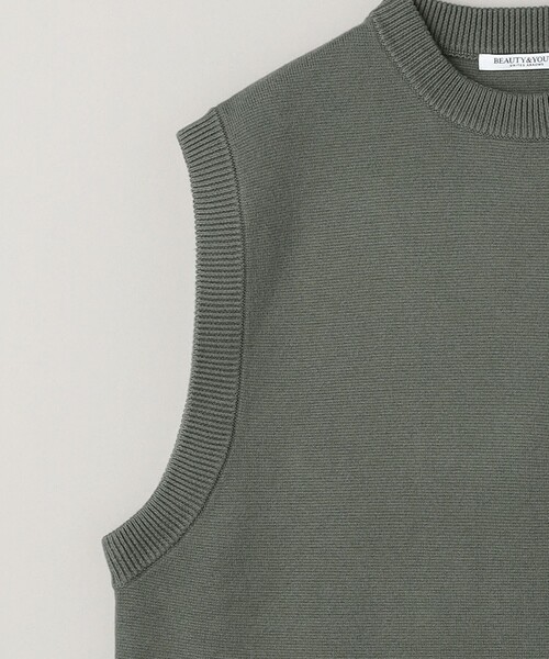 BEAUTY&YOUTH UNITED ARROWS(ビューティーアンドユースユナイテッドアローズ)の「コットンカシミヤミラノリブ ニットベスト -ウォッシャブル-(ベスト・レディース・オフホワイト/オリーブ/レッド・FREE)」の11枚目の写真