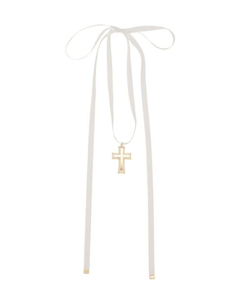 jouetie（ジュエティ）の「クロスリボンチョーカー（チョーカー・レディース・ブラック/オフホワイト/ブルー・FREE）」の9枚目の写真