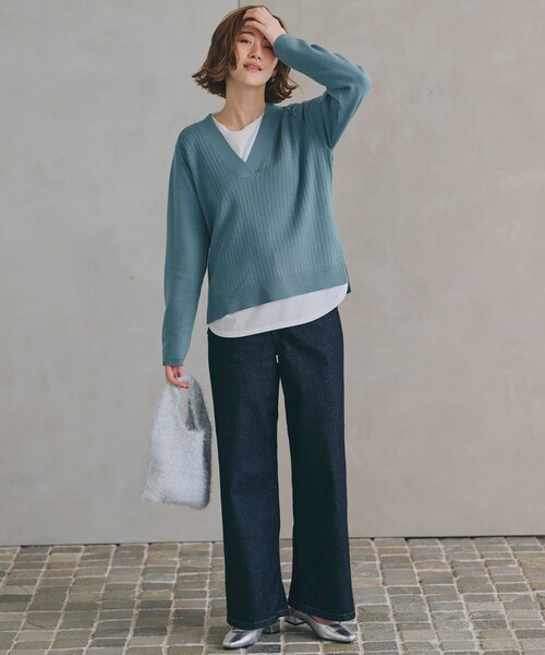 grove（グローブ）の「ラメニットミニクリテトート（トートバッグ・レディース・オフホワイト/ブラック/シルバー系その他・00）」の6枚目の写真