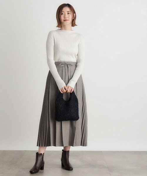 grove（グローブ）の「ラメニットミニクリテトート（トートバッグ・レディース・オフホワイト/ブラック/シルバー系その他・00）」の10枚目の写真