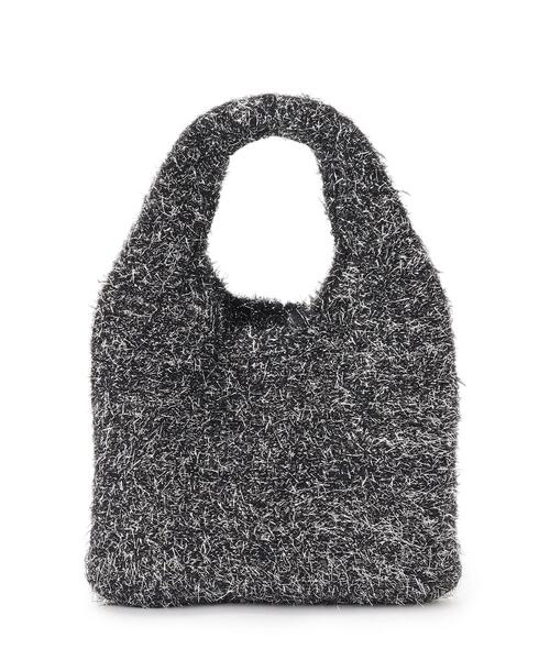 grove（グローブ）の「ラメニットミニクリテトート（トートバッグ・レディース・オフホワイト/ブラック/シルバー系その他・00）」の16枚目の写真