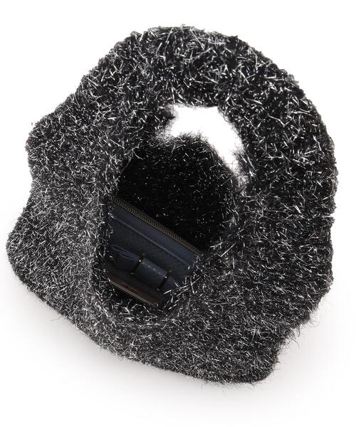 grove（グローブ）の「ラメニットミニクリテトート（トートバッグ・レディース・オフホワイト/ブラック/シルバー系その他・00）」の21枚目の写真