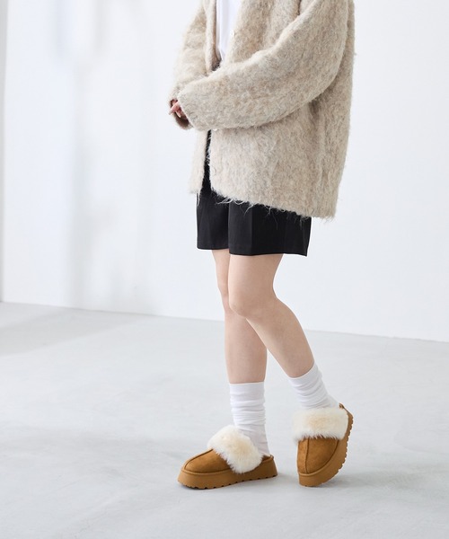 セール】厚底 ファー ムートン（ブーツ）｜menue（メヌエ）の