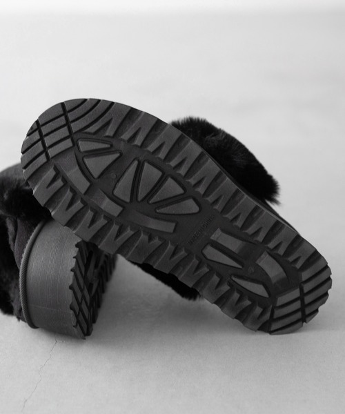 menue(メヌエ)の「厚底 ファー ムートン(ブーツ・レディース・グレー/ブラック/キャメル・S/M/L/LL)」の18枚目の写真