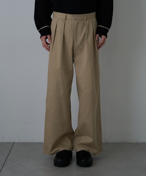 COLONY 2139（コロニートゥーワンスリーナイン）の「ヘビーツイルストレッチダブルタックパンツ（その他パンツ・メンズ・ブラック/ベージュ・MEDIUM/LARGE）」の5枚目の写真