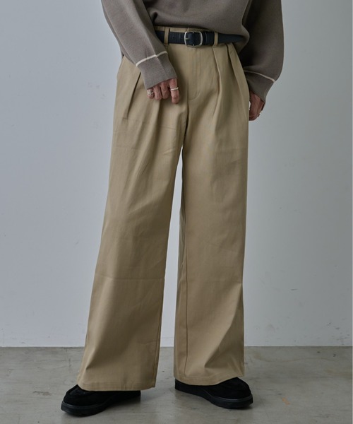 COLONY 2139（コロニートゥーワンスリーナイン）の「ヘビーツイルストレッチダブルタックパンツ（その他パンツ・メンズ・ブラック/ベージュ・MEDIUM/LARGE）」の16枚目の写真