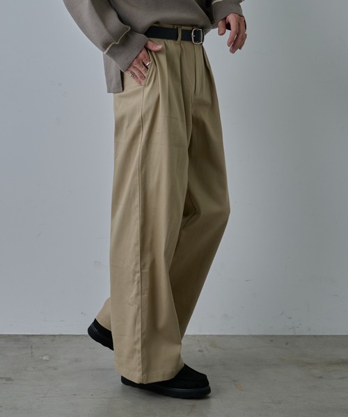 COLONY 2139（コロニートゥーワンスリーナイン）の「ヘビーツイルストレッチダブルタックパンツ（その他パンツ・メンズ・ブラック/ベージュ・MEDIUM/LARGE）」の19枚目の写真