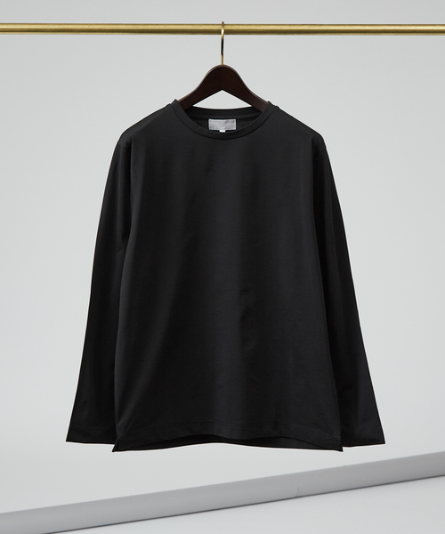 ABAHOUSE GRAY(アバハウスグレイ)の「エアファンクション 長袖Tシャツ(Tシャツ/カットソー・メンズ・ホワイト/ブラック/ネイビー/サックスブルー/グリーン/モカ/グレイッシュベージュ・46/48)」の1枚目の写真