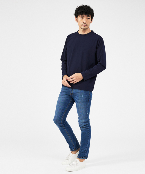ABAHOUSE GRAY(アバハウスグレイ)の「エアファンクション 長袖Tシャツ(Tシャツ/カットソー・メンズ・ホワイト/ブラック/ネイビー/サックスブルー/グリーン/モカ/グレイッシュベージュ・46/48)」の8枚目の写真