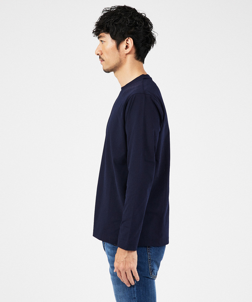 ABAHOUSE GRAY(アバハウスグレイ)の「エアファンクション 長袖Tシャツ(Tシャツ/カットソー・メンズ・ホワイト/ブラック/ネイビー/サックスブルー/グリーン/モカ/グレイッシュベージュ・46/48)」の9枚目の写真