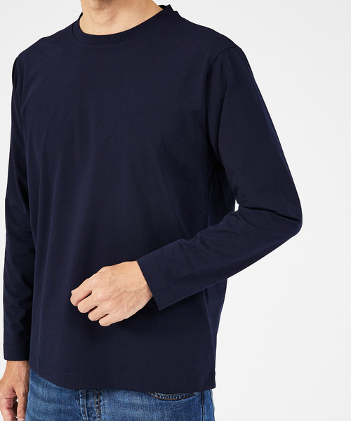 ABAHOUSE GRAY(アバハウスグレイ)の「エアファンクション 長袖Tシャツ(Tシャツ/カットソー・メンズ・ホワイト/ブラック/ネイビー/サックスブルー/グリーン/モカ/グレイッシュベージュ・46/48)」の12枚目の写真