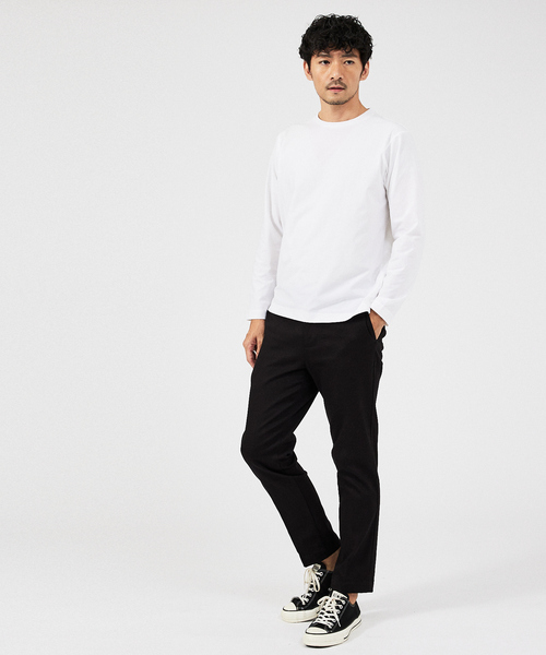 ABAHOUSE GRAY(アバハウスグレイ)の「エアファンクション 長袖Tシャツ(Tシャツ/カットソー・メンズ・ホワイト/ブラック/ネイビー/サックスブルー/グリーン/モカ/グレイッシュベージュ・46/48)」の20枚目の写真