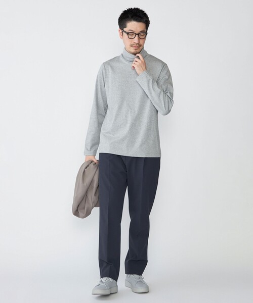 SHIPS: スタンダード コットン タートルネック ロングスリーブ Tシャツ（Tシャツ/カットソー）｜SHIPS（シップス）