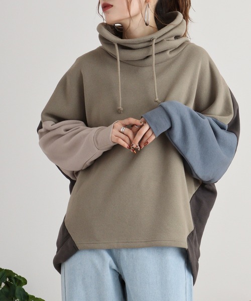 myke(ミーカ)の「myke オフタートルドルマンプルオーバー(パーカー・レディース・ブラック/マルチ/その他/アイボリー系/ブルー系・M)」の17枚目の写真