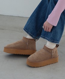 EVOL | 【EVOL】 ショート厚底ムートンブーツ IX5583(ブーツ)