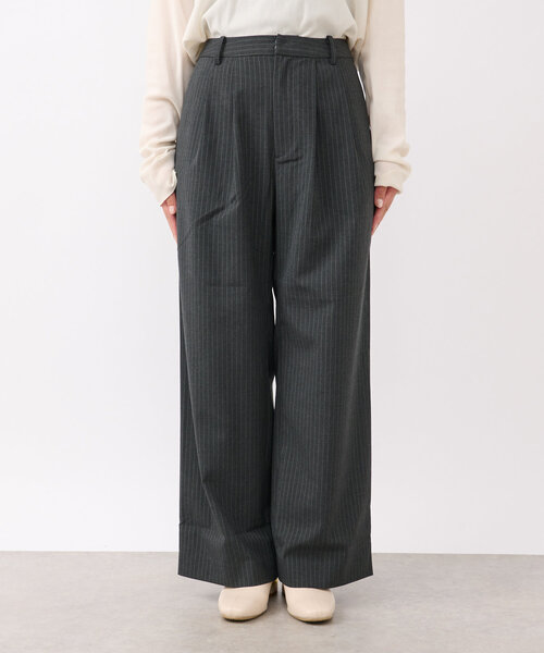 un dix cors（アンディコール）の「タックストライプパンツ（その他パンツ・レディース・チャコールグレー/ネイビー・FREE/S）」の3枚目の写真