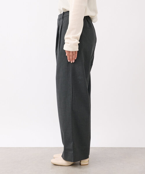 un dix cors（アンディコール）の「タックストライプパンツ（その他パンツ・レディース・チャコールグレー/ネイビー・FREE/S）」の4枚目の写真