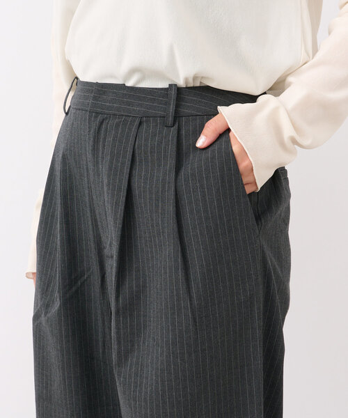un dix cors（アンディコール）の「タックストライプパンツ（その他パンツ・レディース・チャコールグレー/ネイビー・FREE/S）」の7枚目の写真