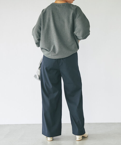 un dix cors（アンディコール）の「タックストライプパンツ（その他パンツ・レディース・チャコールグレー/ネイビー・FREE/S）」の16枚目の写真