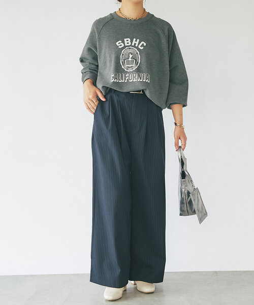 un dix cors（アンディコール）の「タックストライプパンツ（その他パンツ・レディース・チャコールグレー/ネイビー・FREE/S）」の17枚目の写真