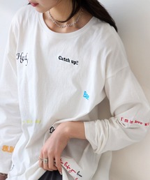 刺繍ロンT