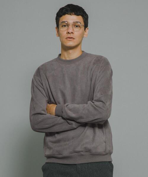 URBAN RESEARCH Sonny Label（アーバンリサーチサニーレーベル）の「フェイクスウェード裏起毛プルオーバー（スウェット・メンズ・チャコールグレー/ブルー/ベージュ系その他・MEDIUM/LARGE/X-LARGE）」の4枚目の写真