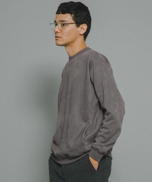 URBAN RESEARCH Sonny Label（アーバンリサーチサニーレーベル）の「フェイクスウェード裏起毛プルオーバー（スウェット・メンズ・チャコールグレー/ブルー/ベージュ系その他・MEDIUM/LARGE/X-LARGE）」の5枚目の写真
