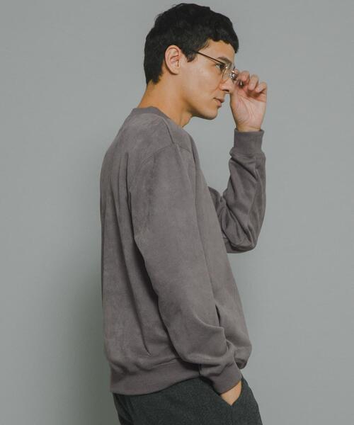 URBAN RESEARCH Sonny Label（アーバンリサーチサニーレーベル）の「フェイクスウェード裏起毛プルオーバー（スウェット・メンズ・チャコールグレー/ブルー/ベージュ系その他・MEDIUM/LARGE/X-LARGE）」の8枚目の写真